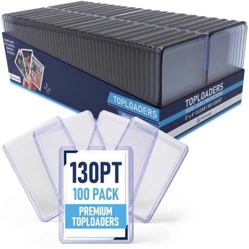 Premium Seamless 20PT - 360PT Thick Top Loaders for Cards | Top Loader Card Holder Baseball Card Sleeves Hard Plastic Hard Trading Cards Sleeves TCG Sports Sleeve Hards Toploader Clear Plastic.