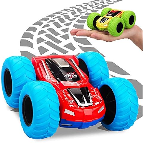 Toys Gifts for 3 4 5 Year Old Boy Kids, Toy Cars for 2-6 Year Olds Boys Toddler Birthday Gift Double-Sided Inertial Vehicle Toys for Child Boy Girl Age 2-5 Monster Truck Toys Racers Wall Climbing Car Cover