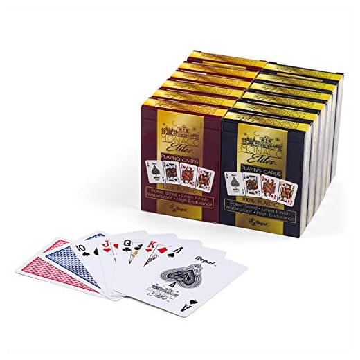 Regal Games Set of 12 Premium Monaco Elite Poker Playing Cards, 100% Plastic, Waterproof