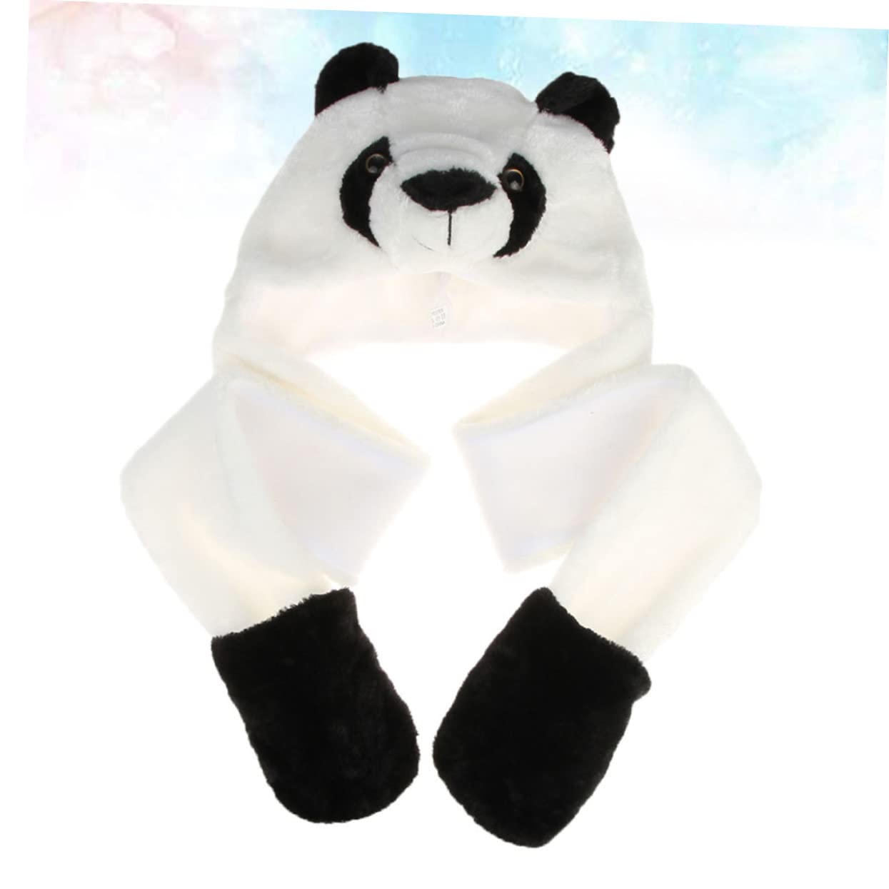 BESTYASH Panda Pattern Hat Insulated Cold Protection Cap Long Neck Warmer for Sports Multi