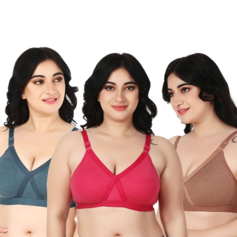 Cotton Minimizer Full Coverage Bra for Heavy Bust Seamless Non Padded-image-14