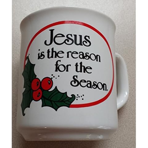 Ceramic 10 oz white mug Jesus is the Reason for the Season Cover