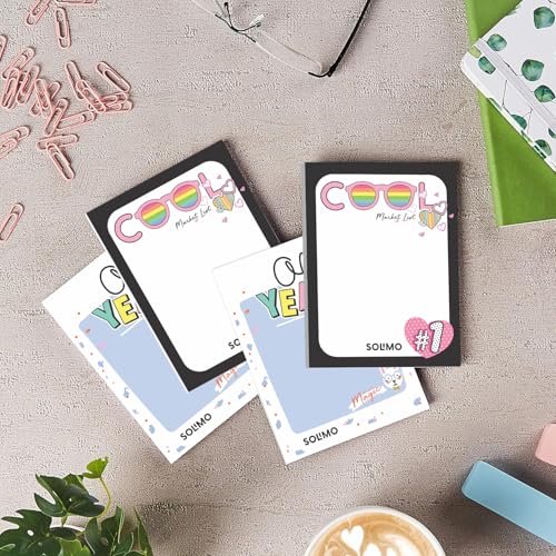 Image of Amazon Brand - Solimo Writing Pads, 50 Pages Easy Tear Off Task Pad, Daily Weekly Planner for Organized People, 4 inch x 5.25 inch Sheet, Set of 4