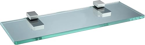 XVL Estante de vidrio de baño de 14 pulgadas vidrio templado cepillado, GS3002A