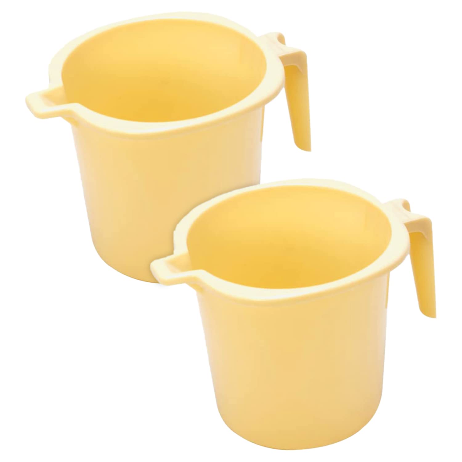Heart Home Small Multiuses Lightweight, Unbreakable Strong Plastic Bathroom Mug, 1 Litre- Pack of 2 (Cream)-50HH0796 (B09RSG4B7Q) Amazon Price History, Amazon Price Tracker