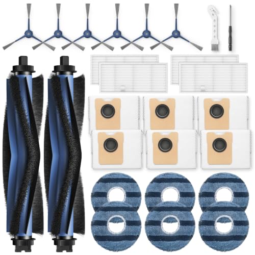 Image of C20 Omni Replacement Parts for eufy Omni C20 Robot Vacuum | 26 Pack Accessories Include: 2* Main Rolling Brush, 4* Washable Filter, 6* Side Brush, 6* Dust Bag, 6* Mop Pad, 2 Tools