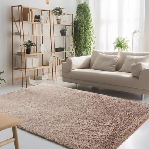 STGAO Alfombras Dormitorio 200 x 220 cm Lavable Antideslizante Alfombra Esponjosa de Cama Sostenible para Comedor,...