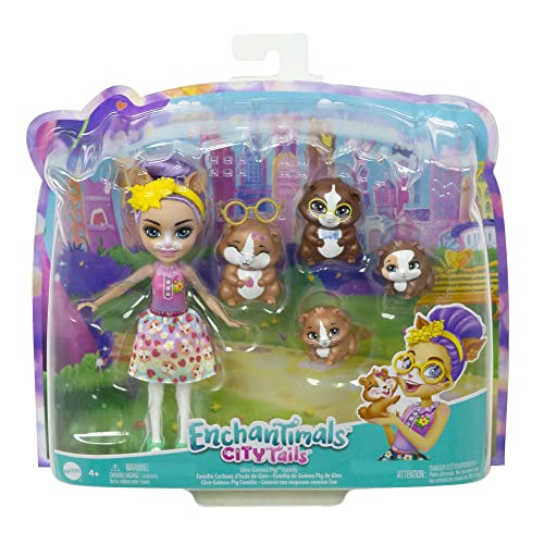 Set de Muñeca y Figuras Enchantimals Glee Guinea Pig 6 pulg miniatura 6