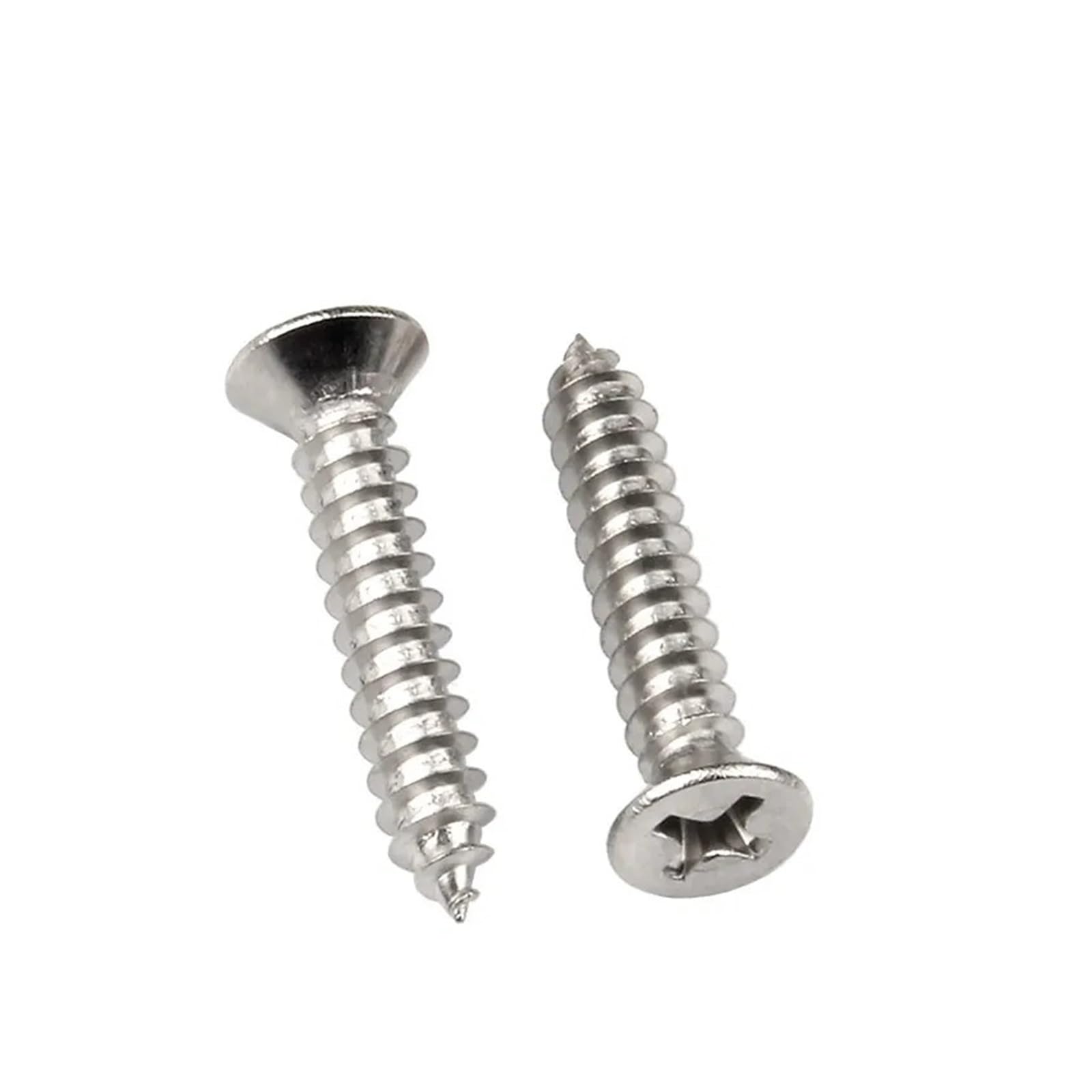 Viti Viti autofilettanti vite in acciaio inox Viti autofilettanti a testa piatta con intaglio a croce M1.5 M1.8 M2.3 Bulloni for macchine in acciaio inossidabile 304 3 4 5 6 8 10 12 16 20 mm(M2.3x16mm