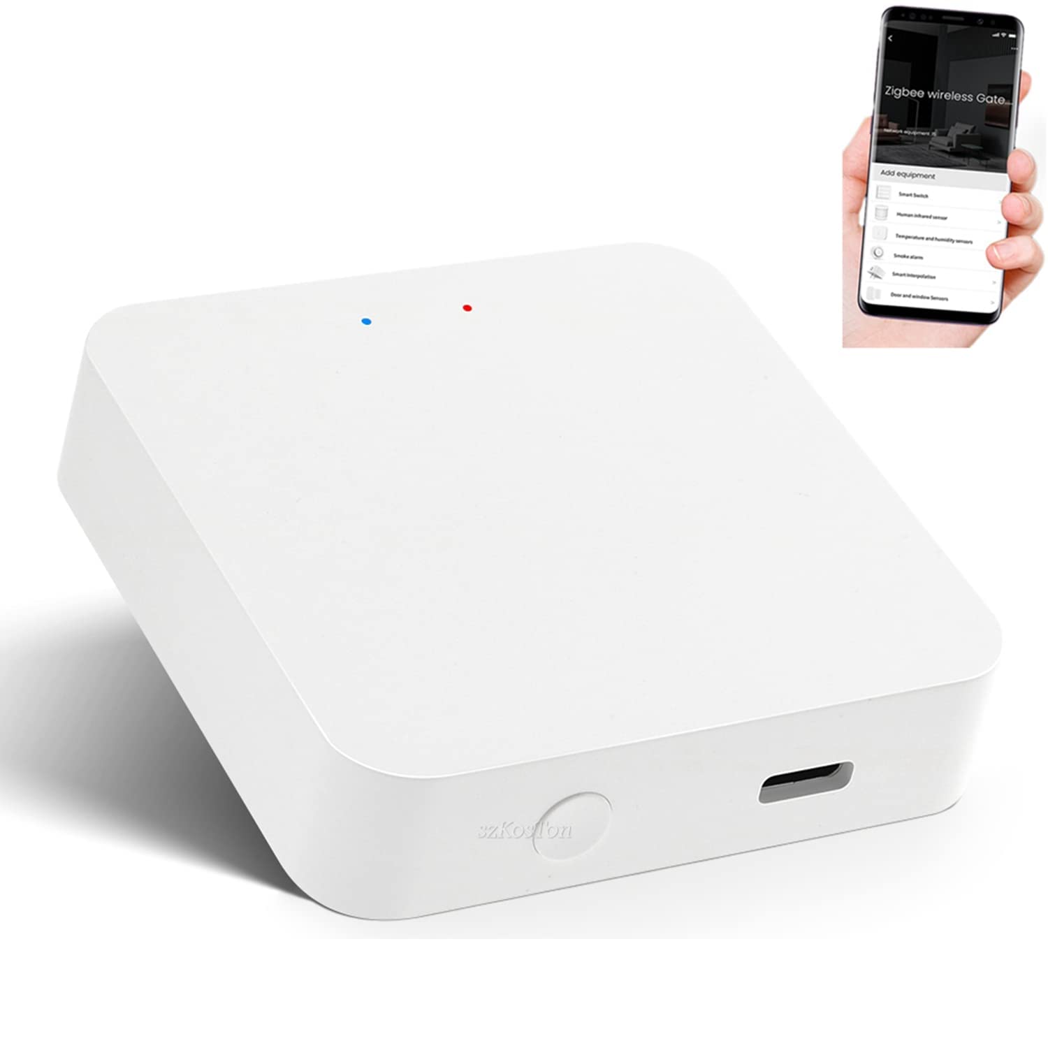 Wi-Fi Gateway for Tuya Smart Door Lock, 2.4 GHz Wi-Fi Bridge for Bluetooth Lock Remotely Control with Tuya/SmartLife App, Gateway Smart Hub Work with Alexa, Voice Control for Door Locks