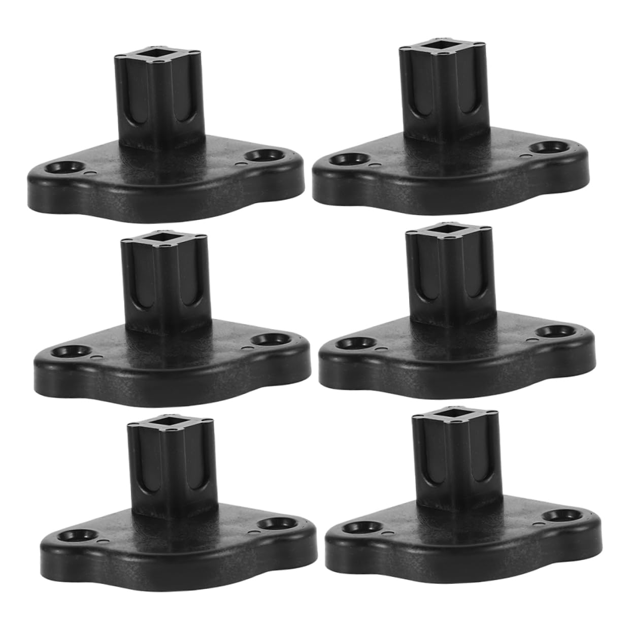 ibasenice Soportes de Base para Toldos y Carpas, Accesorios Camping Exterior, Juego 6 Piezas Plástico Negro