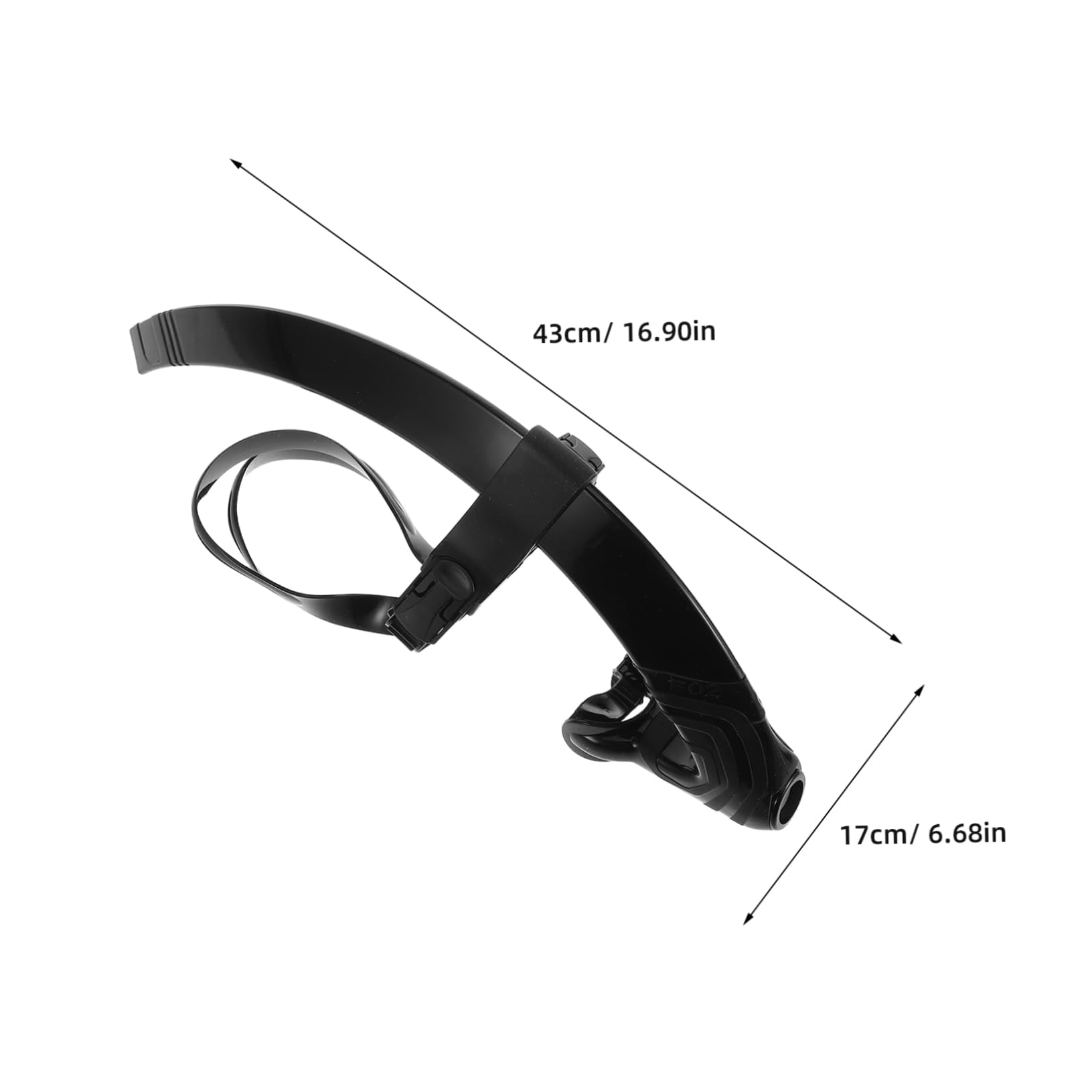 Didiseaon Snorkel de Natación Válvula Unidireccional, Estructura Semiseca, Boquilla de Silicona Central, Correa Ajustable para Entrenamiento en Piscina y Aguas Abiertas