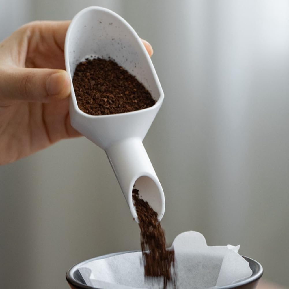 2 Cucchiai Dosatori In Ceramica Per Caffè E Polveri | Ciotoline A Chicco Di Caffè Per Pesatura | Accessori Caffetteria