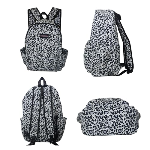 Women Black cheetah print backpack, College School Backpack Bookbag，Waterproof Sports Laptop Bag Compatible with 15-Inch Notebooks4