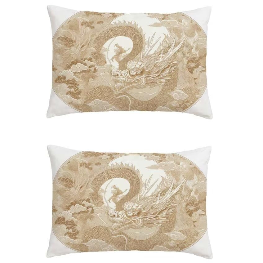 Housse coussin extérieur rétro 50x70cm : taie oreiller rectangulaire imperméable jardin