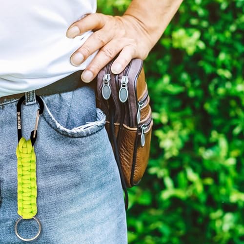 Image of BRAVESHINE Paracord Keychain Carabiner Clip, D Ring Lanyard Hanger Stroller Hook for Water Bottle, Key, Backpacks, Men, Women