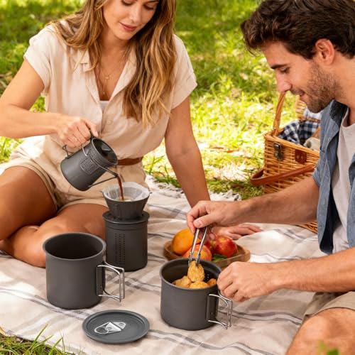 Tasses à café de camping légères avec poignée pliante pour optimiser le sac - 3