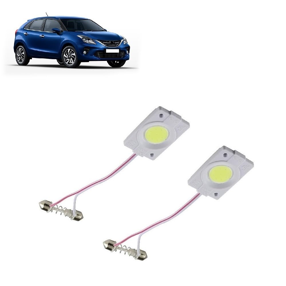 MotoshozX Car BLUE LED Light for Interior COB Dome Roof with High Brightness Universal Pack of 2 suitable for Toyota Glanza