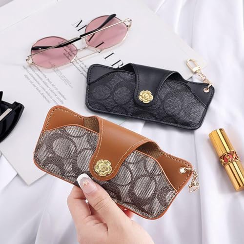 Image of kytasryl Soft Leather Sunglasses Bag,Travel Sunglass Holder Eyeglass Case Portable Slim Sunglasses Pouch