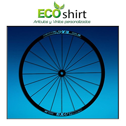 Ecoshirt OJ-BYHY-QHL7 Stickers Jante Rim DT Swiss Ex471 Bike 27,5 Am59 MTB Downhill Bleu Clair 26