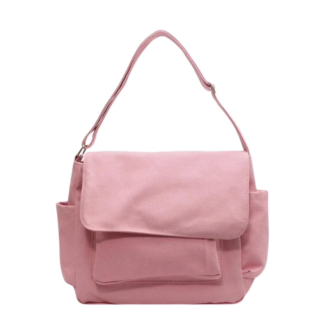 Canvas Messenger Bag, Casual Crossbody Shoulder Bag with Flap Closure-image-35