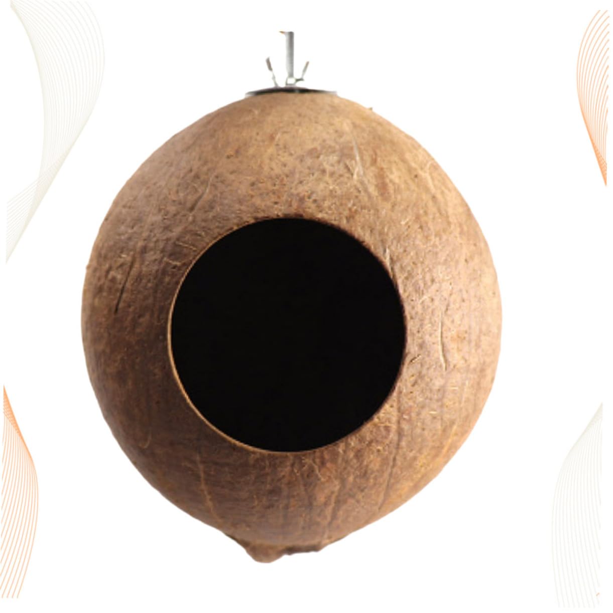 DOITOOL nids d'oiseaux Oiseaux Suspendus Jouet Cage Oiseaux nid pour Oiseaux nid d'oiseau de Noix de Coquille de Noix de hamac Petit Perroquet Le nid d'oiseau Accessoires Bambou