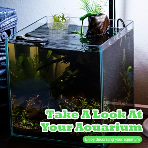 Image of 8 Clear Acrylic Aquarium Plant Holders with Hooks for Aquaponic Plant Cultivation and Aquarium Water Feature Decoration