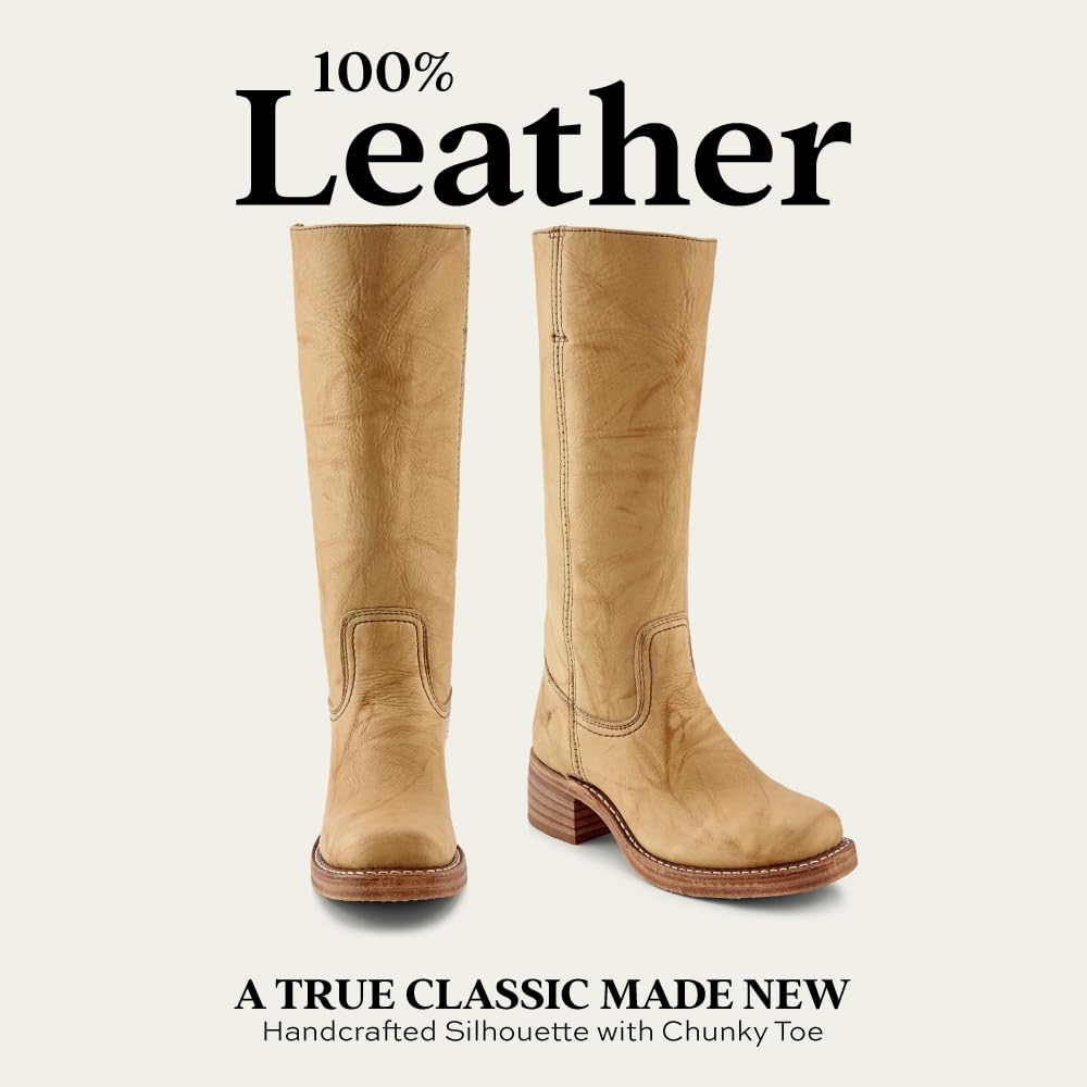 Frye Campus 14L Iconic Tall Boots for Women Crafted from Signature Montana Leather with Genuine Stitch Welt Construction and Stacked Leather Heel