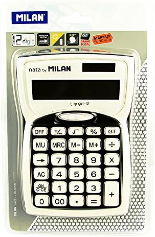 Amazon ミラン 12桁 電卓 1512bl ホワイト ブラック ビジネス電卓 文房具 オフィス用品