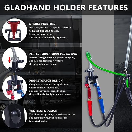 image for CheeMuii Semi Truck Air Lines Kit 12 FT 3 in 1 ABS Electric Power Line