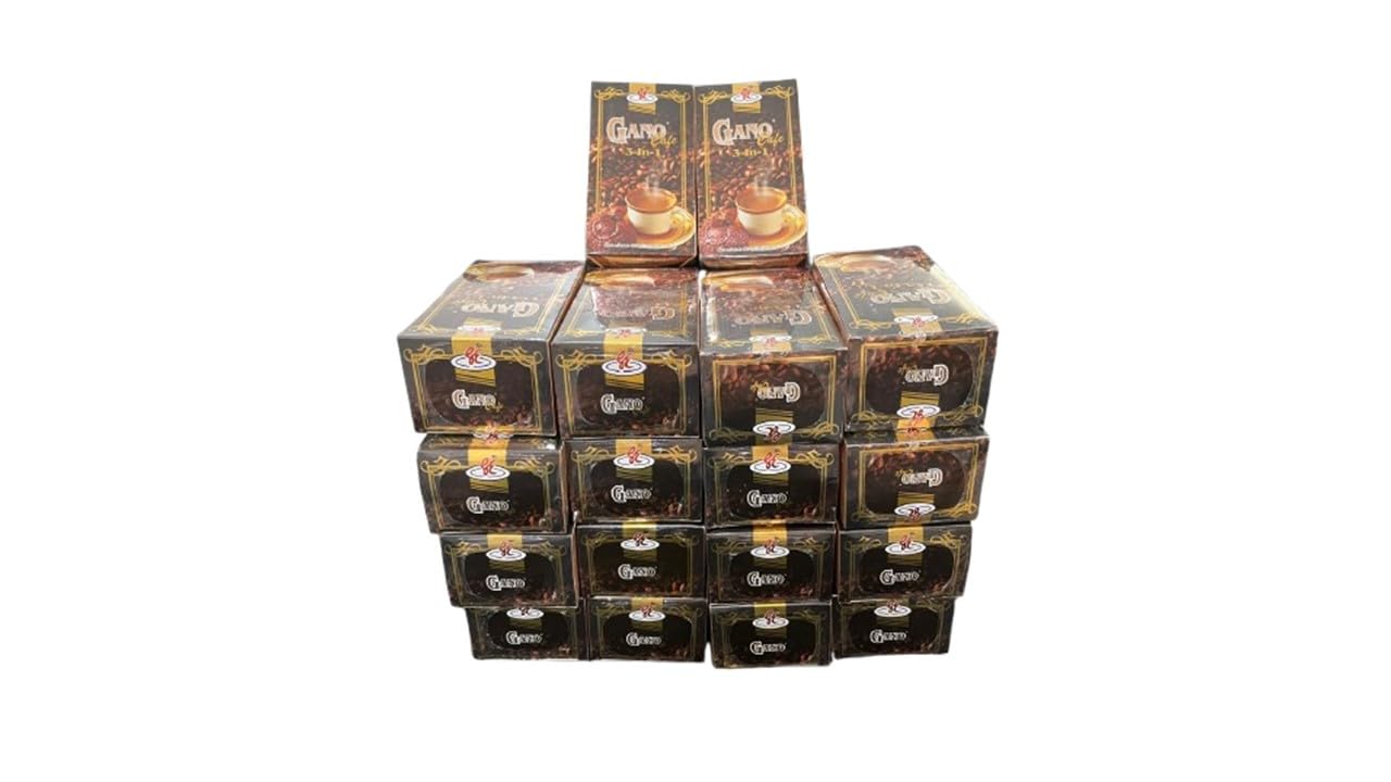 3-in-1 Instant Ganoderma (Reishi) Mushroom Coffee – 20 Sachets (21g Each) – Functional Coffee Mix for Balanced Energy & Wellness (18 Pack)