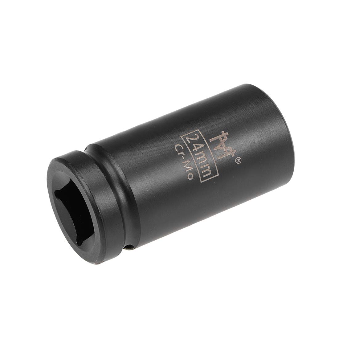 uxcell 3/4-Inch Drive by 24mm Deep Impact Socket, 6-Point, Cr-Mo Alloy Steel, Metric
