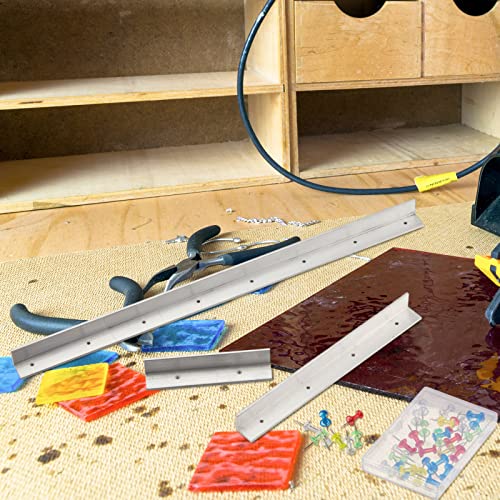 12 pcs stained glass supplies layout block system 12 inch 6 inch 3 inch for stained glass panels with 60 mix color push pins tools 3 sizes