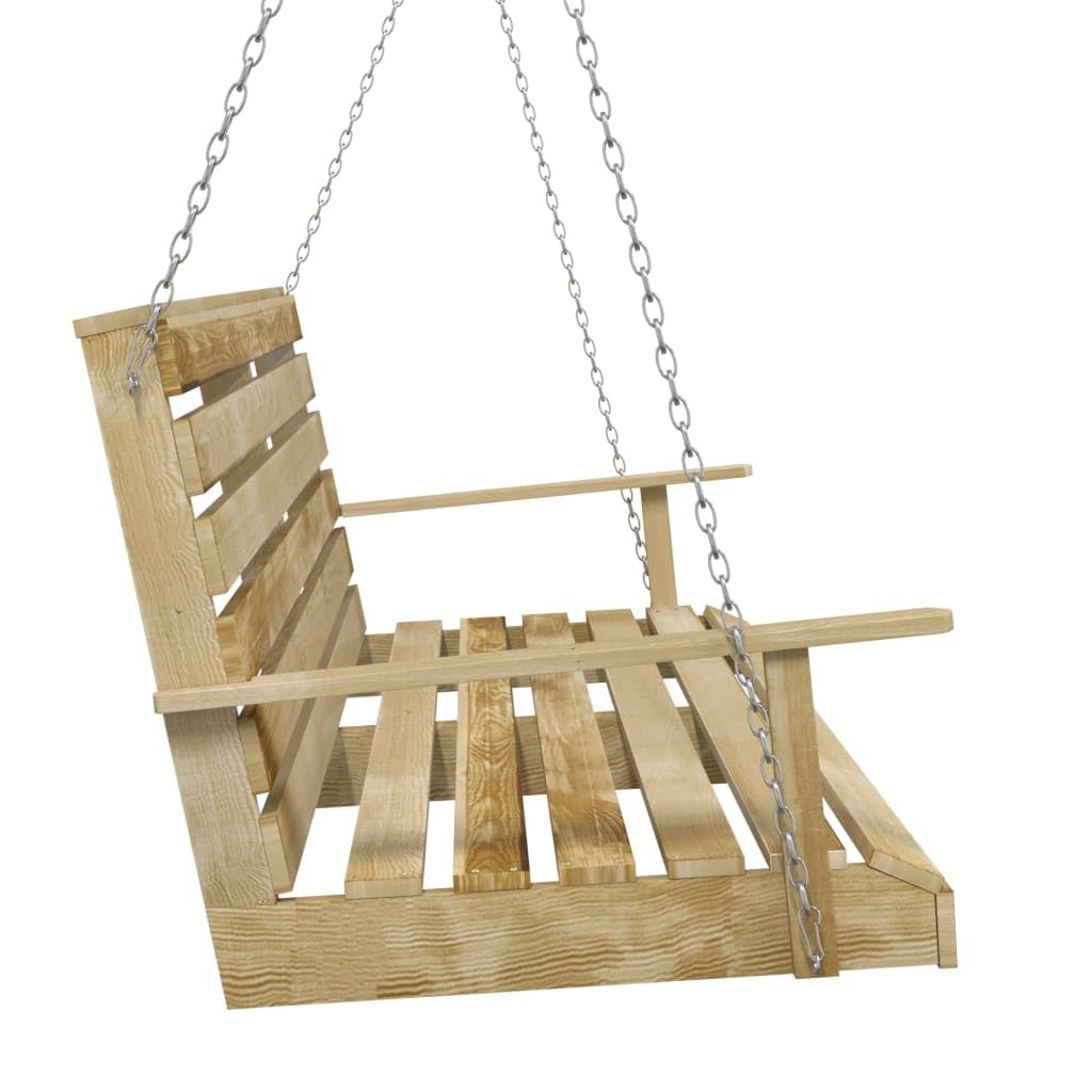 Banco balancín, Columpio Jardin, Balancin Jardin Exterior, Balancines para Exterior, Silla Balancin, Banco Columpio De Jardín, de Madera de Pino impregnada 155x65x60 cm