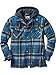 Legendary Whitetails Men's Maplewood Hooded Shirt Jacket (Large, Slate Hatchet Blue Plaid)