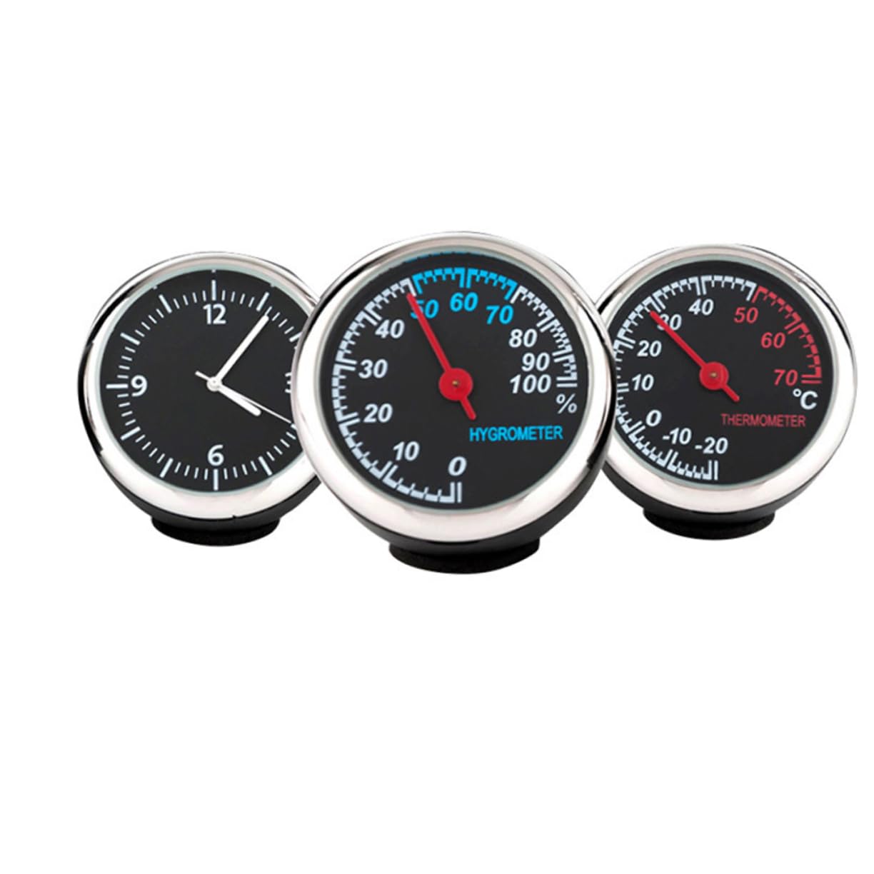 ibasenice Termometro Para Coches 2 Piezas Termómetros Medidor De Humedad Adornos Para Salpicadero De Coche Higrómetro De Coche Higrómetro Mecánico Suministros De Coche Reloj
