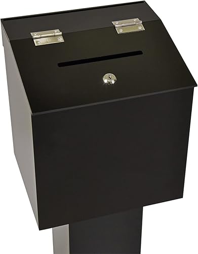 Miniatura 8 de Kingdom - Caja de sugerencias de pie con candado, caja de colección de acrílico con área de exhibición grande extraíble, ideal para donaciones,