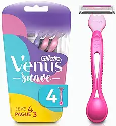 Gillette Venus Aparelho de Depilação Descartável Suave com Aloe, 4 Unidades