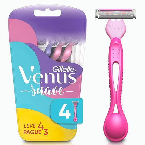 Gillette Venus Aparelho de Depilação Descartável Suave com Aloe, 4 Unidades Gillette Venus Aparelho de Depilação Descartável Suave com Aloe, 4 Unidades
