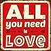 All You Need is Love Sticker for Scrapbooking, Calendars, Arts, Kids DIY Crafts, Album, Bullet Journals 50 Pack