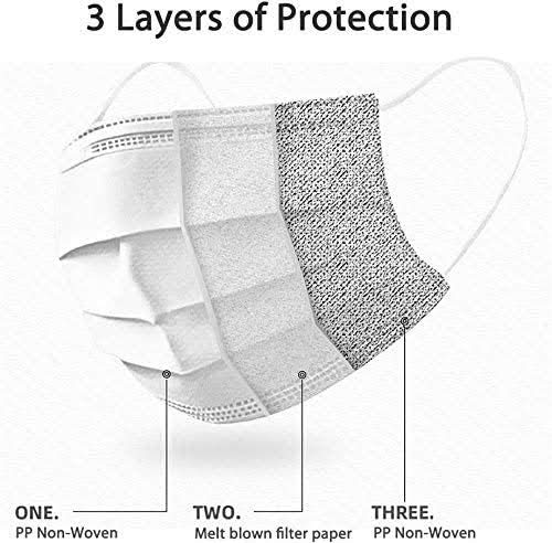 Pure Gem Premium Pack Of 50 Masks Children's Size Single Use Disposable Kids Face Mask, Boys And Girls, Soft On Skin, Bulk Pack 3-Ply Masks | Facial Cover With Elastic Earloops For Childcare, School #TOP3