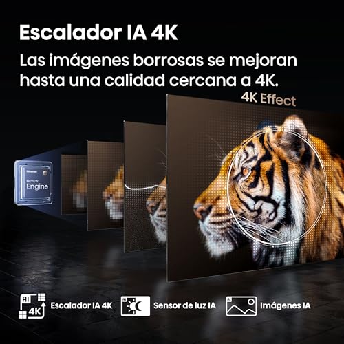 Miniatura 6 de Hisense 65E7Q Pro - QLED Smart TV, Gaming TV, Modo Juego Pro 144Hz, AMD Freesync Premium Pro, Dolby Vision IQ + Dolby Atmos, Hi-Concerto, Procesador Hi-View Engine