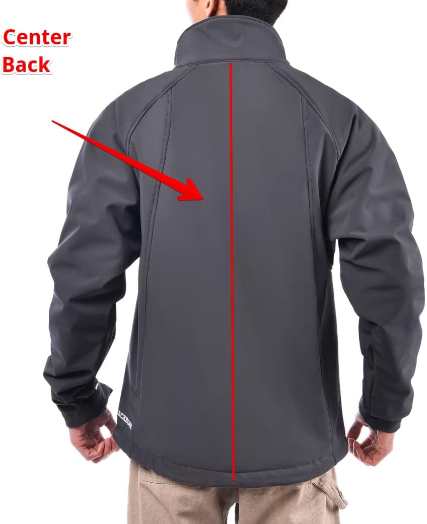BACKBONE Men's Soft Shell with Fleece Lining Jacket - Windproof & Water Resistant - Image 5