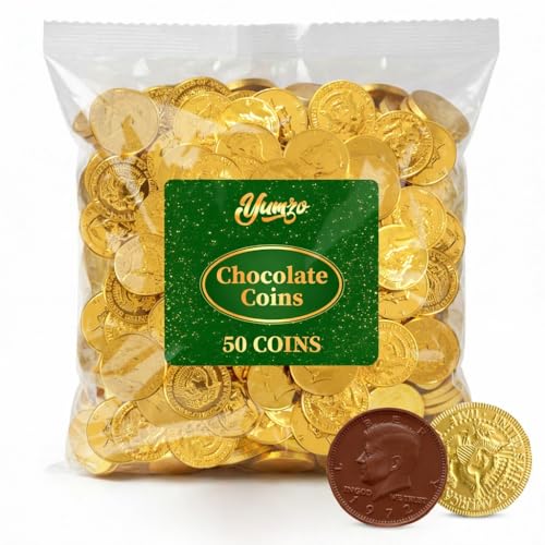 Gold Chocolate Coins 50 Pack for Parties & Gifts