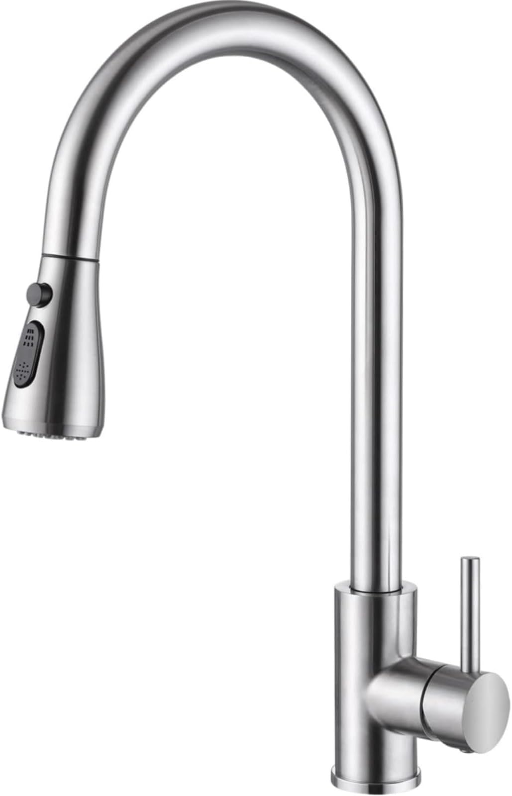 Cooltens Pull Down Kitchen Faucets, Hot and Cold Water Kitchen Sink Mixer Tap with 3-way Sprayer, sus304 Stainless Steel 360° Rotatable Tap with Pull Down Sprayer Brushed Nickel
