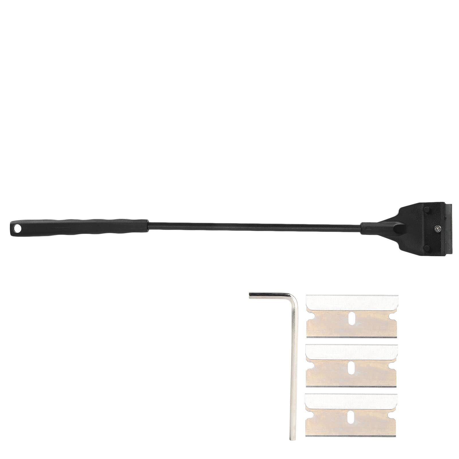 FTVOGUE Limpiador de Raspador de Algas para Acuarios, Limpiador de Largo de Vidrio para Pecera Pequeña con 4 Cuchillas, Herramienta de Limpieza de Vidrio con Cuchilla de Afeitar