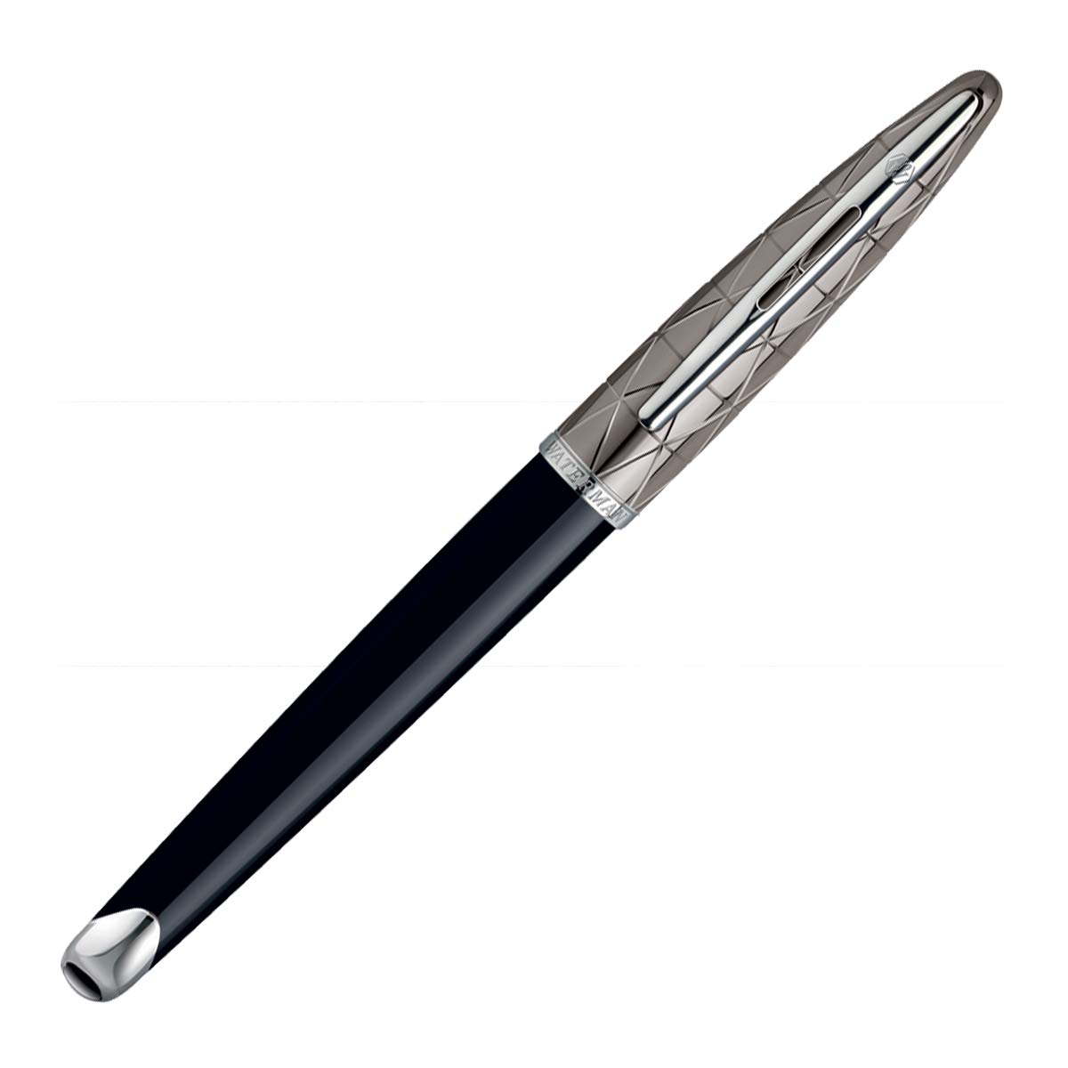 Waterman Carene Contemporary Black and Gunmetal, Stainless Steel Roller Ballpoint Pen