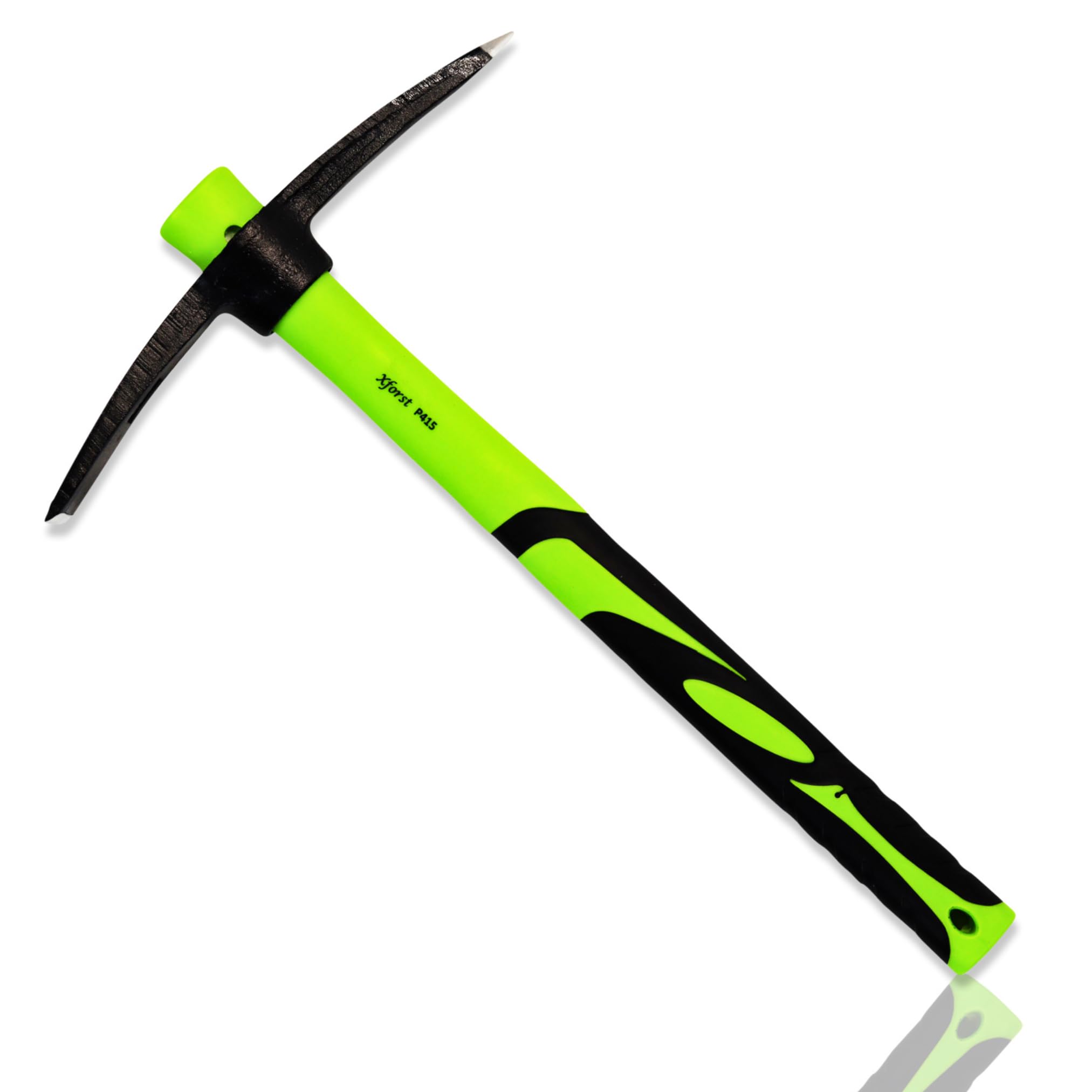 Xforst Mini Piccone 2 in 1 da Giardino 40 cm – Punta e Zappa, Manico in Fibra di Vetro e Testa in Acciaio al Carbonio Forgiato HRC45 – per Giardinaggio, Orto, Campeggio e Outdoor – X-PF40N