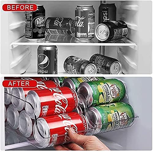 Showay Set Of 3 Refrigerator Organizer Bins by Crokett BPA free - Stackable Fridge Organizers for Freezer, Kitchen, Countertops, Cabinets - Clear Plastic Pantry Storage Racks