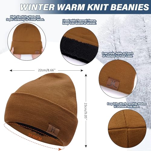 Image of FZ FANTASTIC ZONE Winter Beanie Hats Scarf Touchscreen Gloves for Men Women